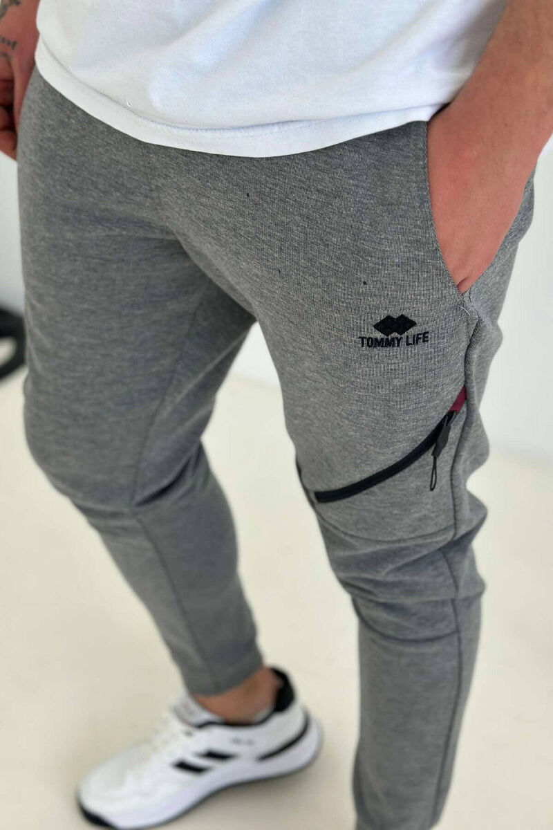 SIDE POCKET MEN SWEATPANTS IN GREY COLOR - 3
