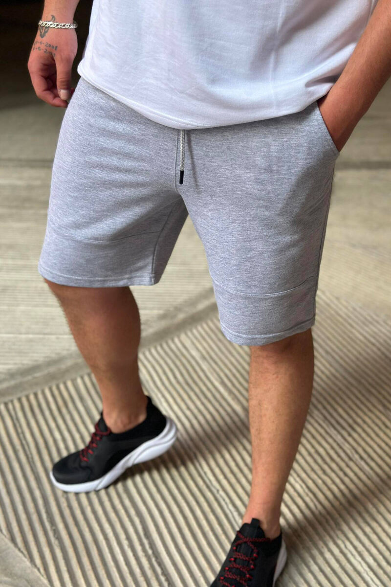 SIDE WRITTING MEN SHORTS LIGHT GREY/GZ - 2