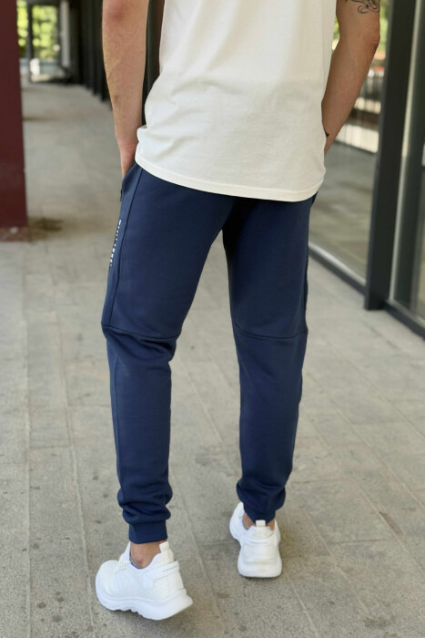 SIDE WRITTINGS SIMPLE MEN SWEATPANTS BLUE/BLU - 3