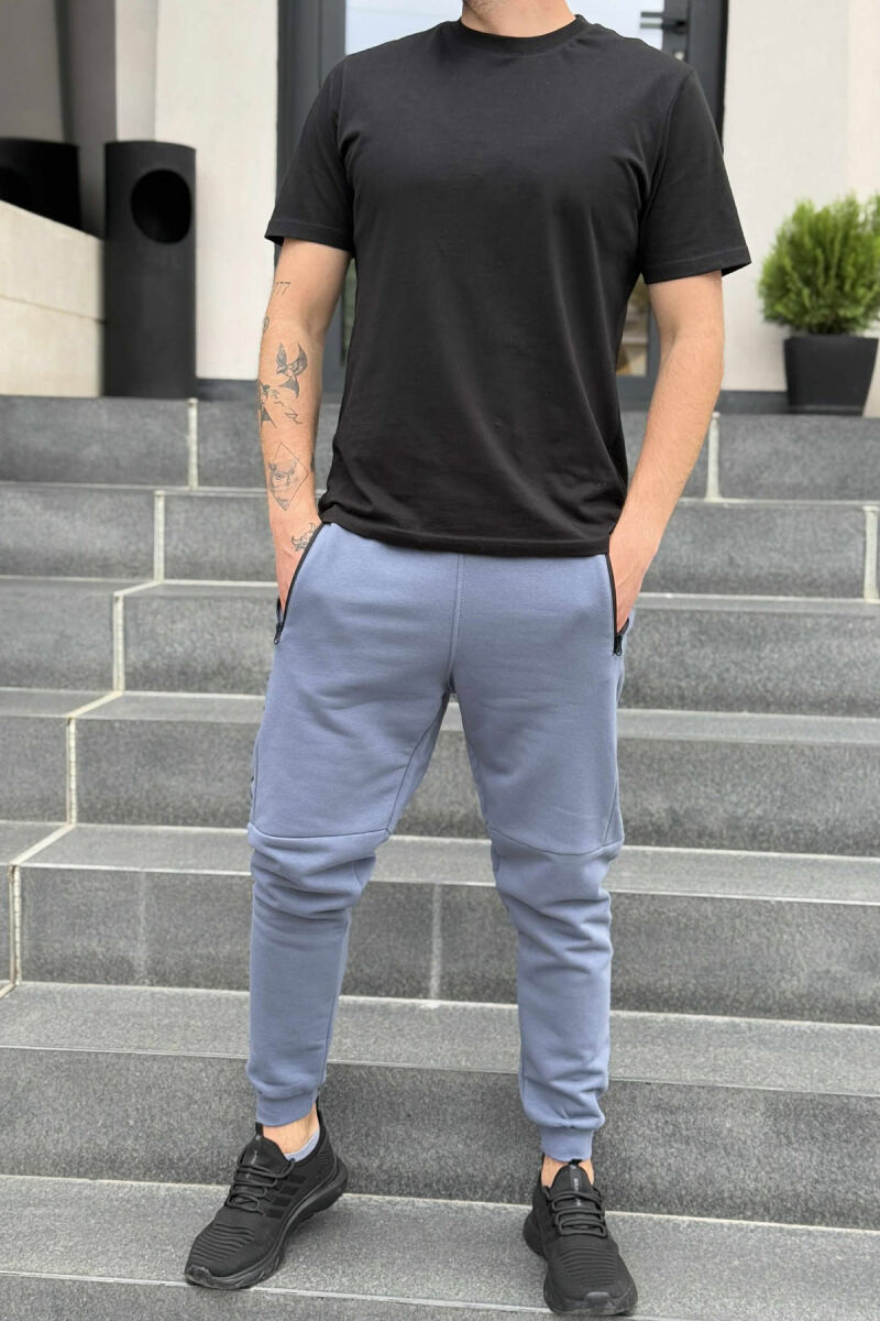 SIDE WRITTINGS SIMPLE MEN SWEATPANTS LIGHTBLUE/BZ - 1