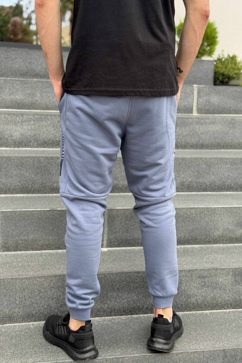 SIDE WRITTINGS SIMPLE MEN SWEATPANTS LIGHTBLUE/BZ - 3