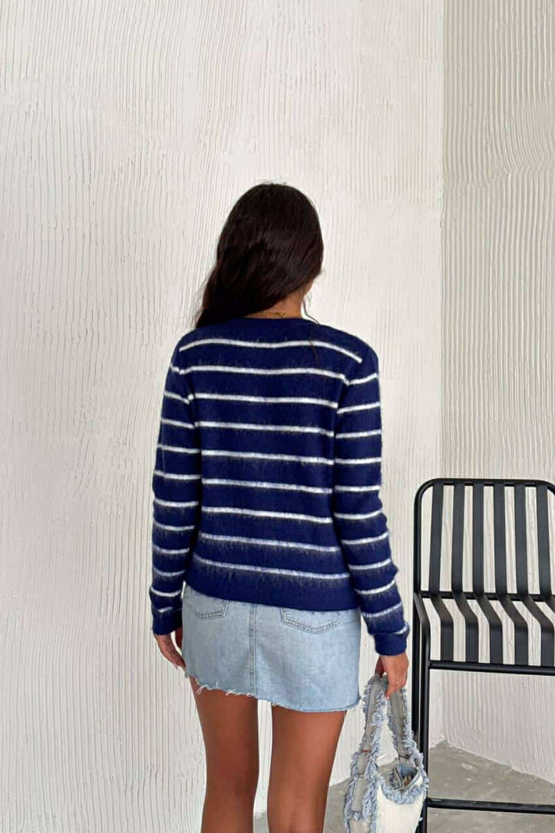 SILVER BUTTONS WOMEN CARDIGAN BLUE/BLU - 4