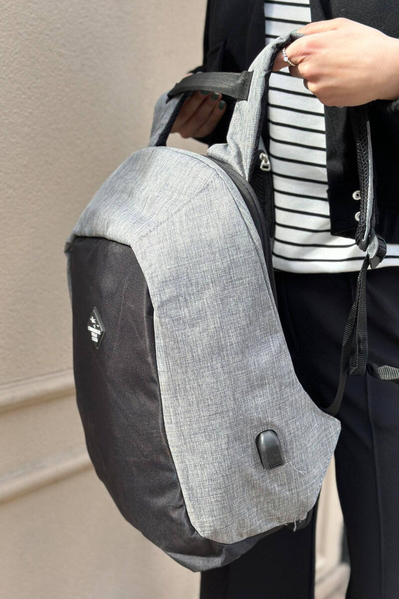 SIMPLE ZIPPER WOMAN BACKPACK GREY/GRI - 1