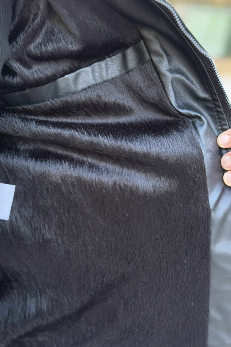 SIMPLE BIKER MEN JACKET BLACK/ E ZEZE - 3