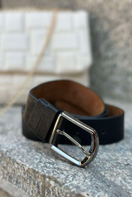 SIMPLE BUCKLE WOMEN BELT BLACK/ E ZEZE 