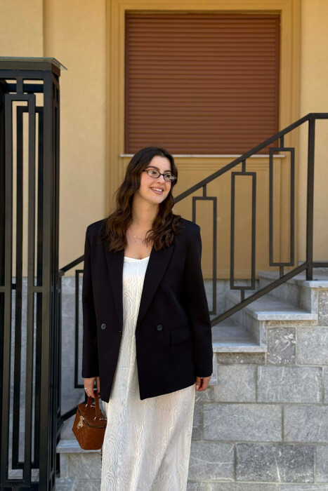 SIMPLE CLASSIC WOMAN JACKET BLACK/ E ZEZE - 2