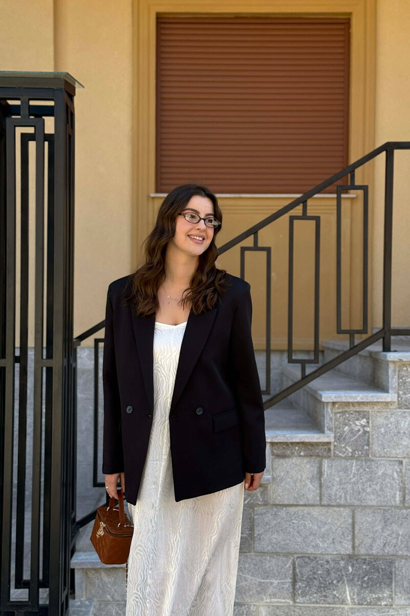 SIMPLE CLASSIC WOMAN JACKET BLACK/ E ZEZE - 2