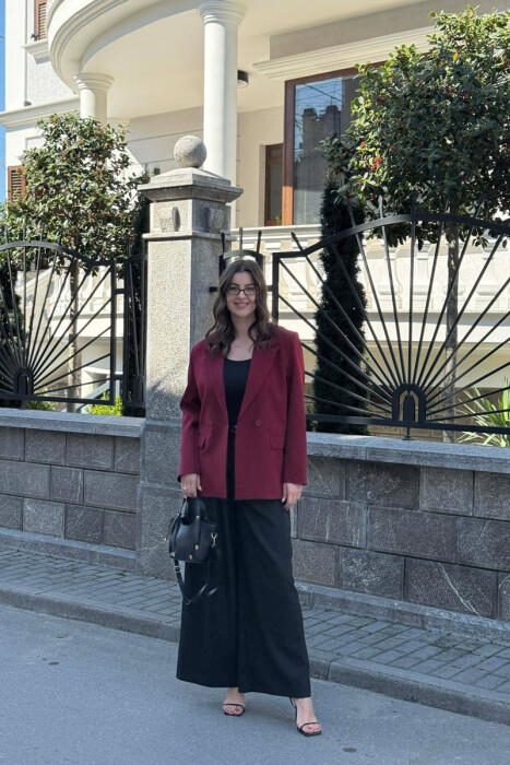 SIMPLE CLASSIC WOMAN JACKET DARK BURGUNDY/VISHNJE E ERRET - 1