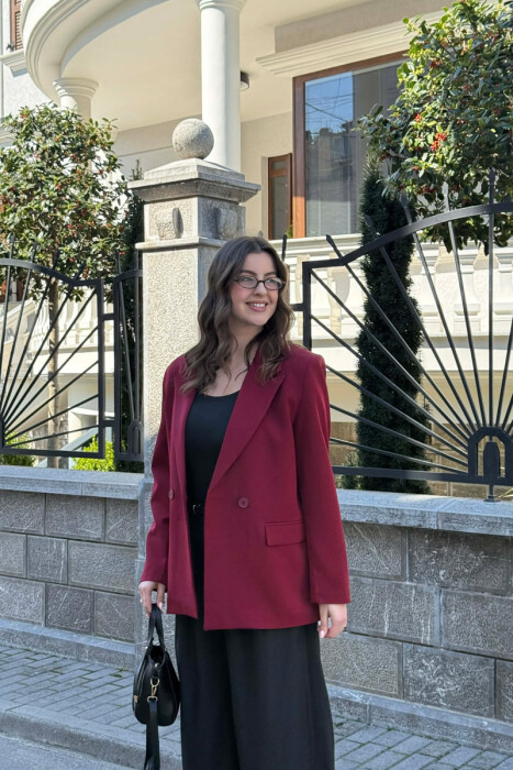 SIMPLE CLASSIC WOMAN JACKET DARK BURGUNDY/VISHNJE E ERRET - 2