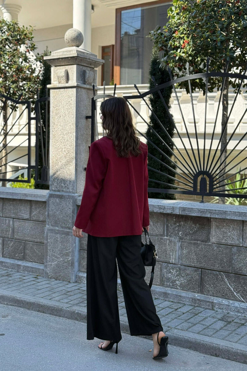 SIMPLE CLASSIC WOMAN JACKET DARK BURGUNDY/VISHNJE E ERRET - 5