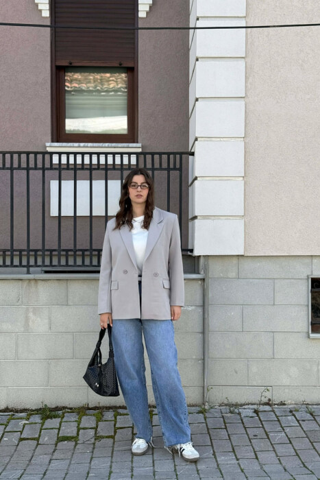 SIMPLE CLASSIC WOMAN JACKET GREY/GRI - 1