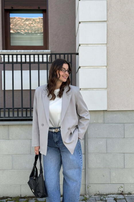 SIMPLE CLASSIC WOMAN JACKET GREY/GRI - 2