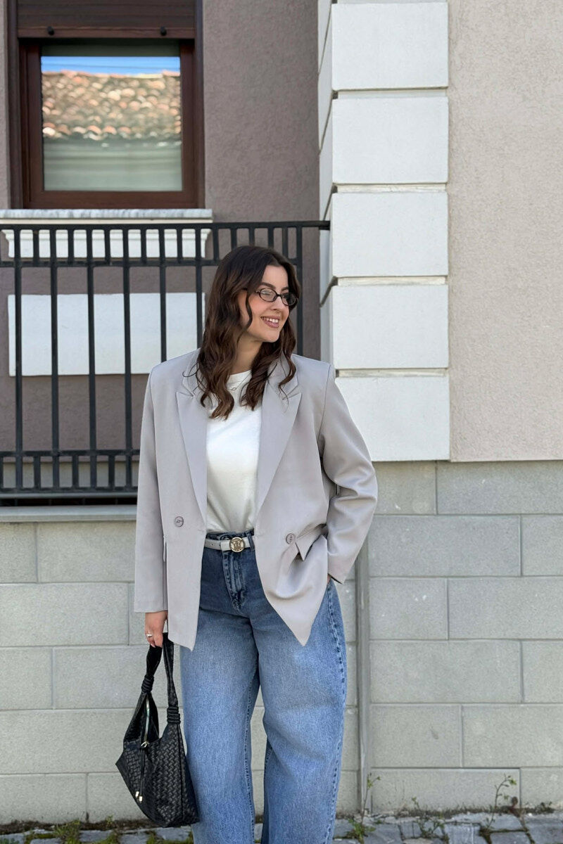 SIMPLE CLASSIC WOMAN JACKET GREY/GRI - 2