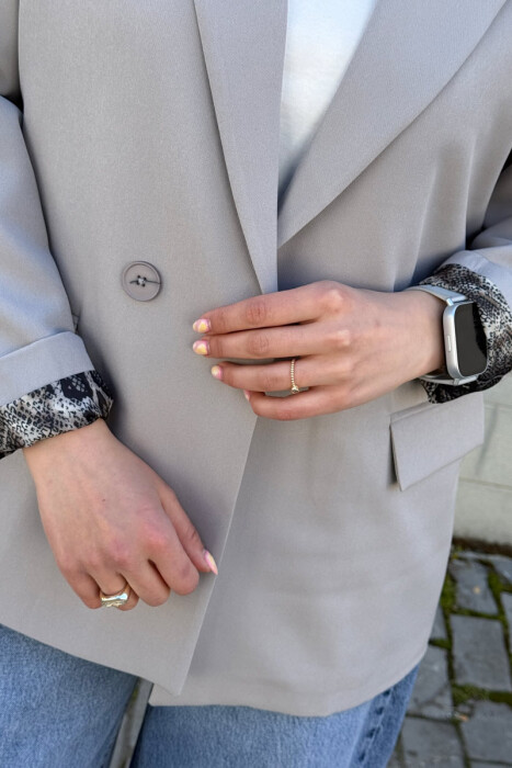 SIMPLE CLASSIC WOMAN JACKET GREY/GRI - 5