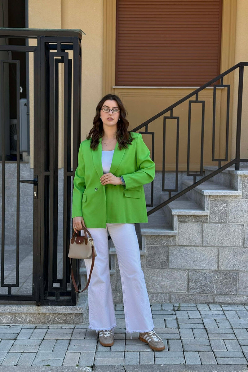 SIMPLE CLASSIC WOMAN JACKET LIGHT GREEN/JEZB - 1