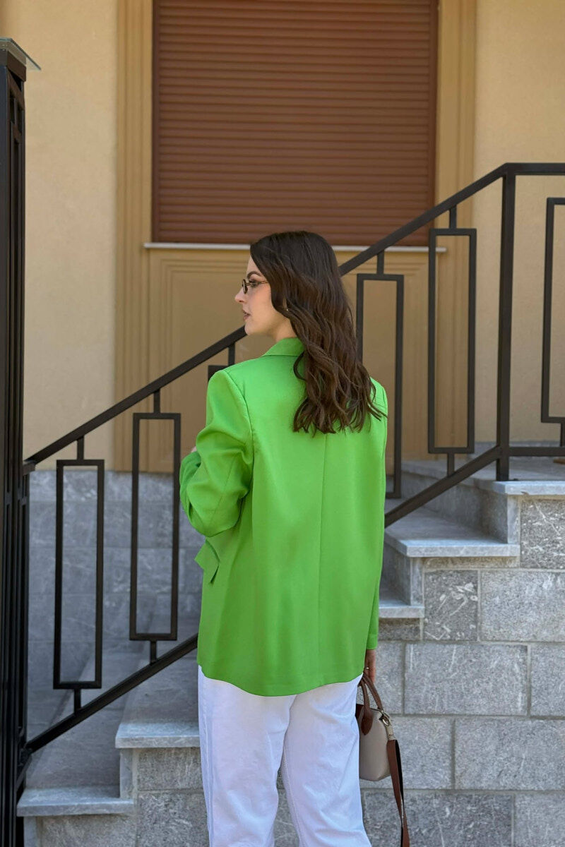 SIMPLE CLASSIC WOMAN JACKET LIGHT GREEN/JEZB - 5