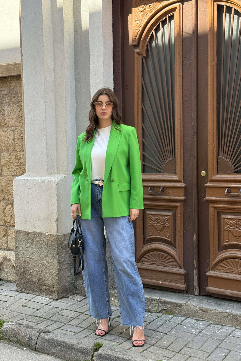 SIMPLE CLASSIC WOMAN JACKET PISTACHIO - 1