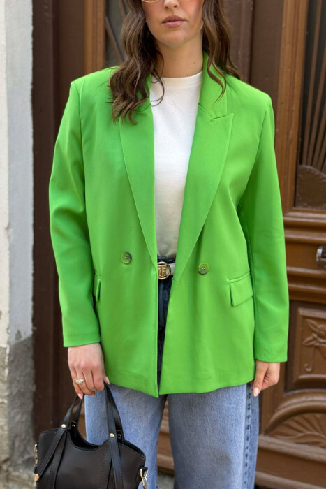 SIMPLE CLASSIC WOMAN JACKET PISTACHIO - 4