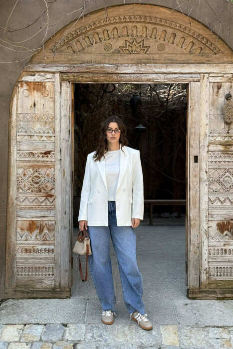 SIMPLE CLASSIC WOMAN JACKET WHITE-E BARDHE 