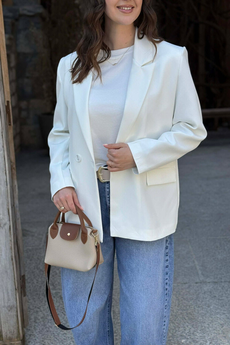 SIMPLE CLASSIC WOMAN JACKET WHITE-E BARDHE - 3