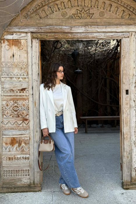 SIMPLE CLASSIC WOMAN JACKET WHITE-E BARDHE - 5