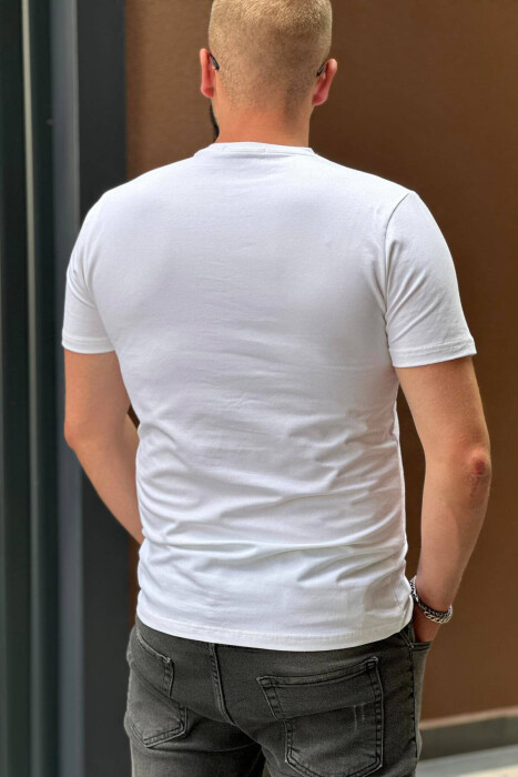 SIMPLE COTTON MAN SHIRT WHITE-E BARDHE - 3