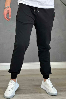 SIMPLE COTTON MEN SWEATPANTS BLACK/ E ZEZE 