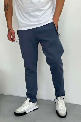 SIMPLE COTTON MEN SWEATPANTS BLUE/BLU 