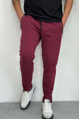 SIMPLE COTTON MEN SWEATPANTS BUYRDGUNDY/VISHNJE 