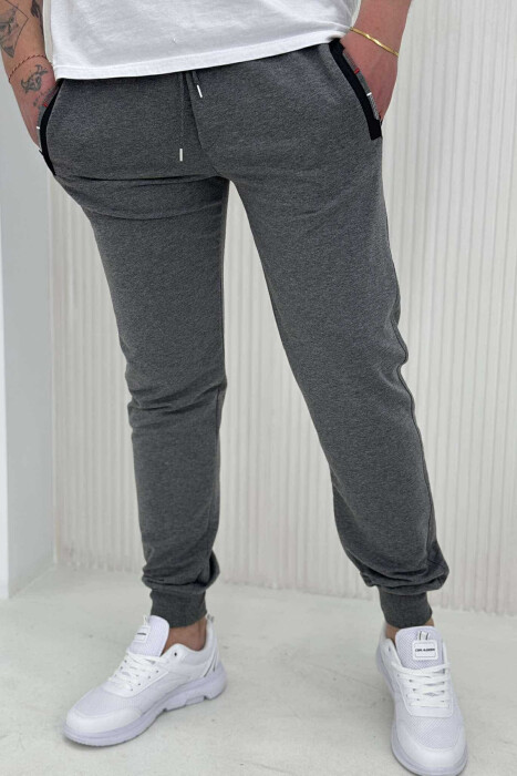 SIMPLE COTTON MEN SWEATPANTS GREY/GRI 