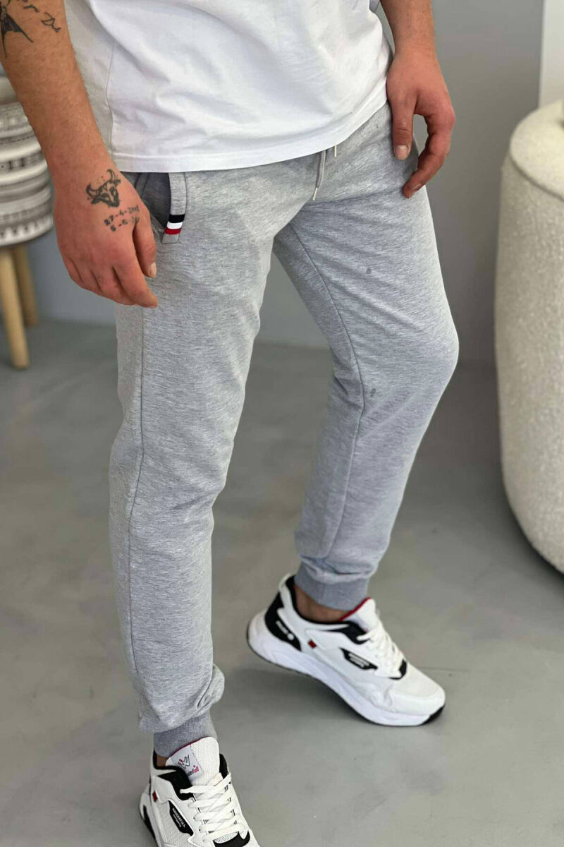 SIMPLE COTTON MEN SWEATPANTS LIGHT GREY/GZ - 2