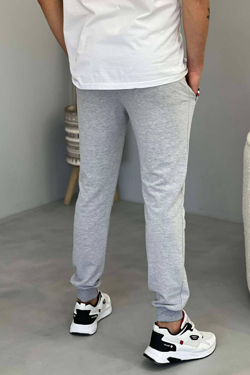SIMPLE COTTON MEN SWEATPANTS LIGHT GREY/GZ - 3
