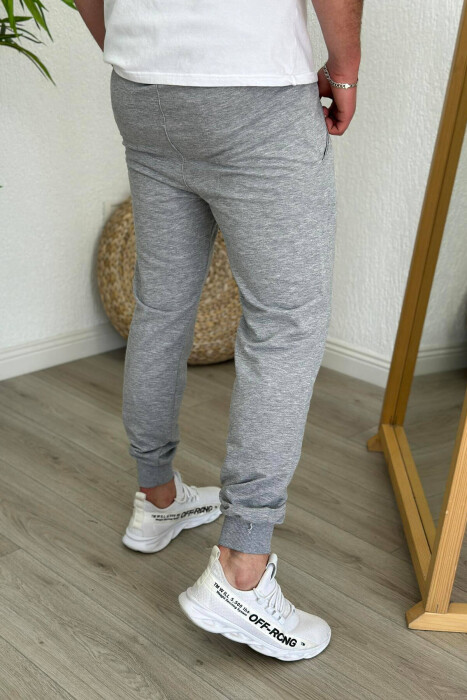 SIMPLE COTTON MEN SWEATPANTS LIGHT GREY/GZ - 3