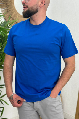 SIMPLE COTTON MEN T-SHIRT BLUE/BLU 