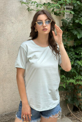 SIMPLE COTTON WOMAN T-SHIRT MINT/MENTE 