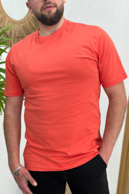 SIMPLE COTTON MEN T-SHIRT ORANGE/PORTOKALLI 