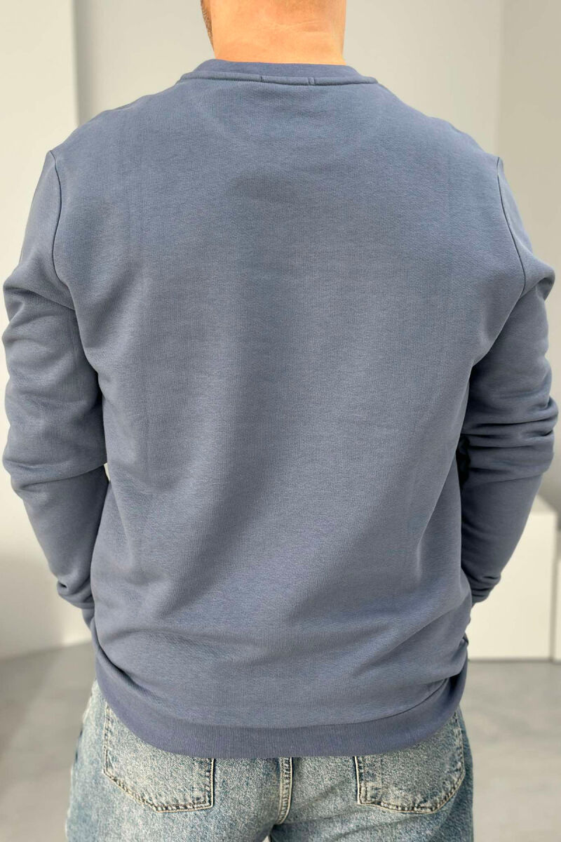 SIMPLE COTTON ONE COLOR MEN SWEATSHIRT GREY/GRI - 2