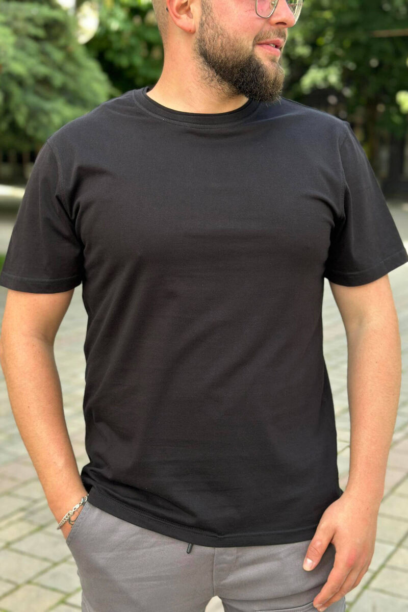 SIMPLE COTTON ONE COLOR SHIRT BLACK/ E ZEZE - 3