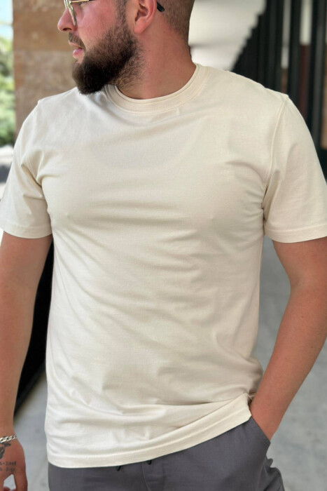 SIMPLE COTTON ONE COLOR SHIRT CREAM/KREM - 1