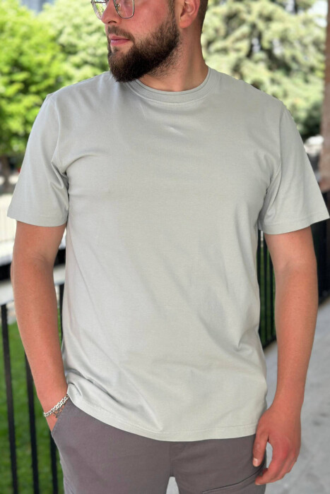 SIMPLE COTTON ONE COLOR SHIRT GREY/GRI 