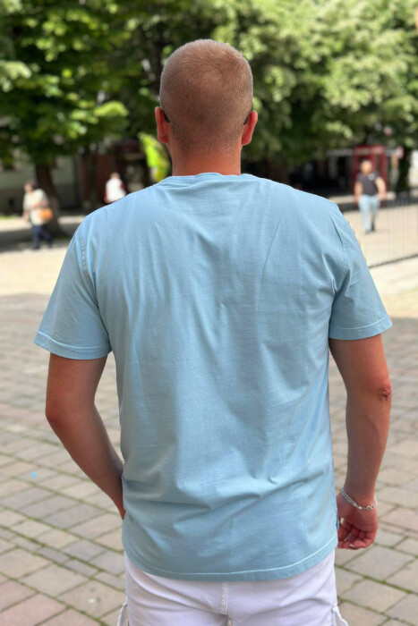 SIMPLE COTTON ONE COLOR SHIRT LIGHTBLUE/BZ - 3