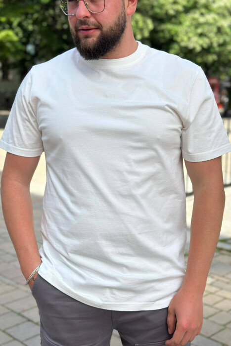 SIMPLE COTTON ONE COLOR SHIRT WHITE-E BARDHE 