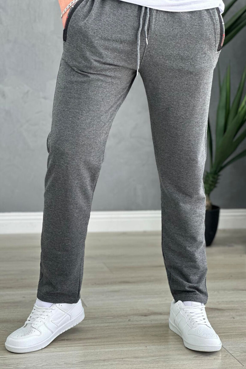 SIMPLE COTTON ONE COLOR WOMAN SWEATPANTS DARK GREY/GEE - 1