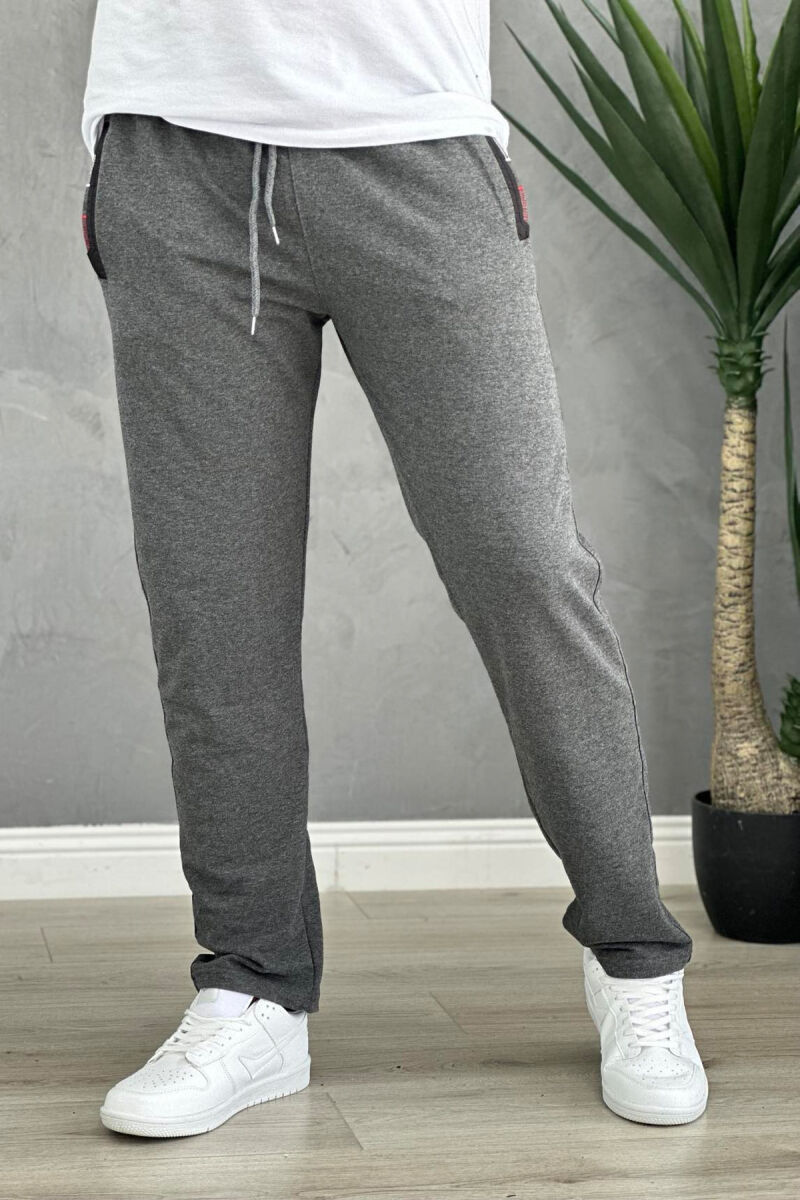 SIMPLE COTTON ONE COLOR WOMAN SWEATPANTS DARK GREY/GEE - 2