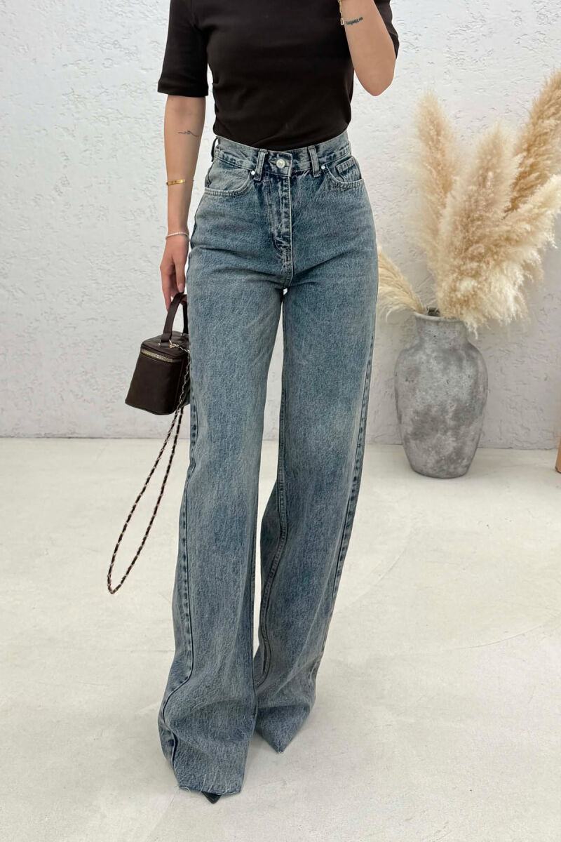 SIMPLE CUTTED EDGES WOMEN JEANS LIGHTBLUE/BZ - 4