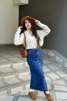 SIMPLE DENIM WOMAN SKIRT BLUE/BLU 