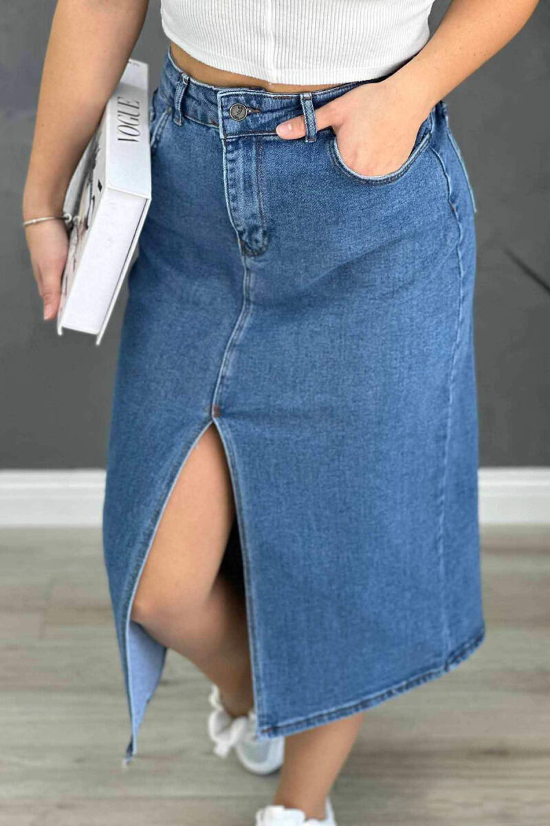 SIMPLE DENIM WOMAN SKIRT BLUE/BLU - 2