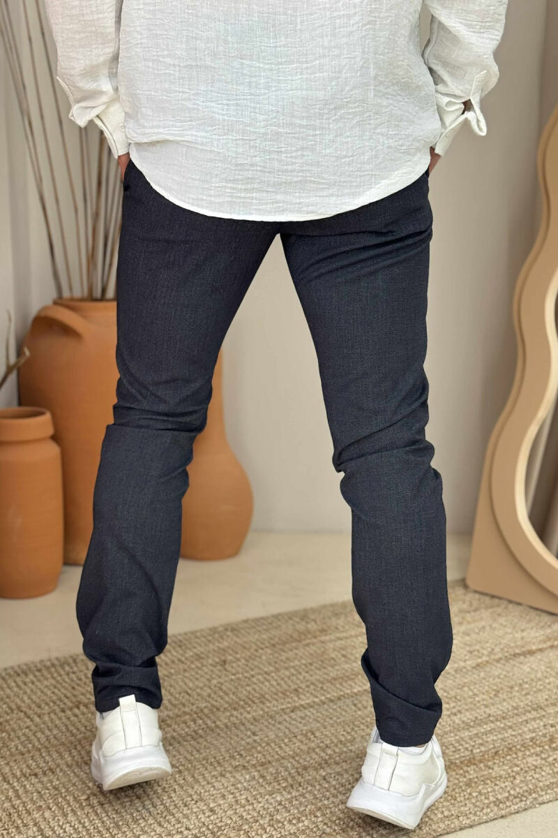 SIMPLE DESIGN ONE COLOR MEN PANTS BLUE/BLU - 2