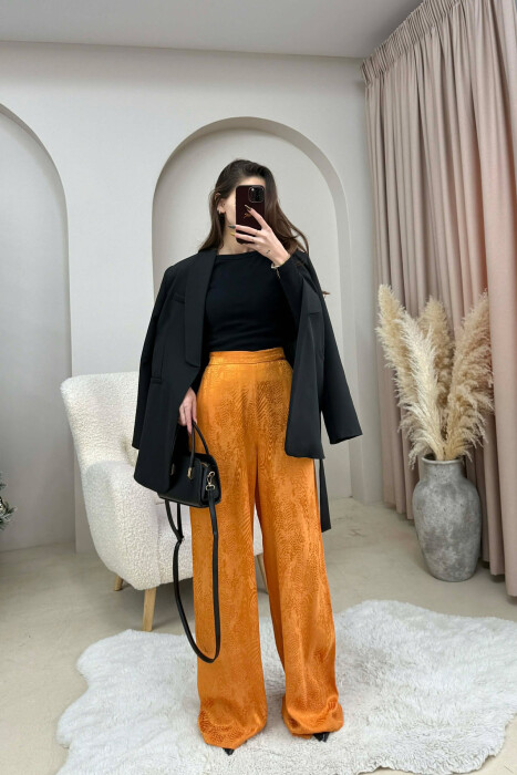 SIMPLE DESIGN WOMEN TROUSERS MUSTARD/MUSTARDE - 3