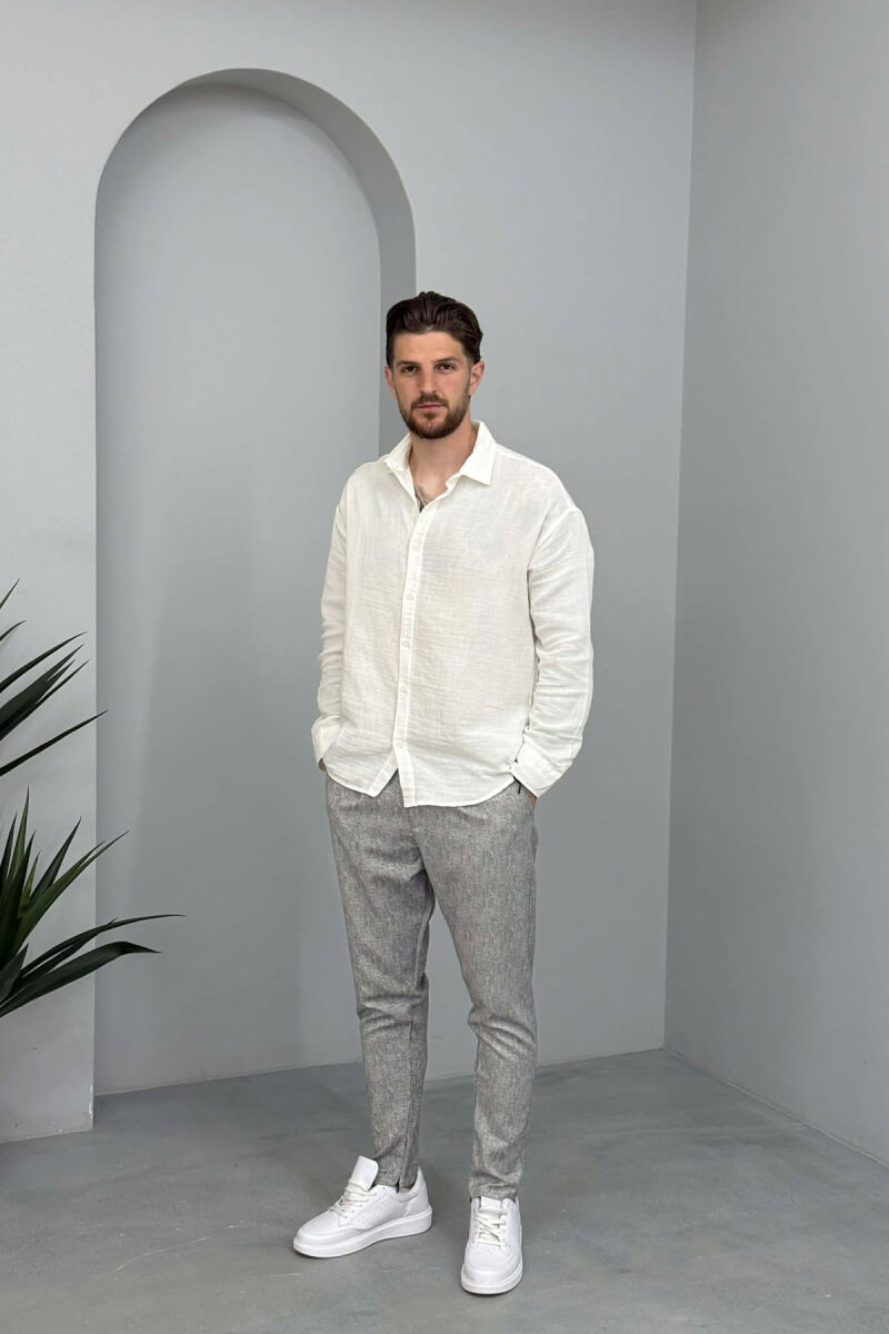 SIMPLE DESIGNED MEN PANTS GREY/GRI - 1